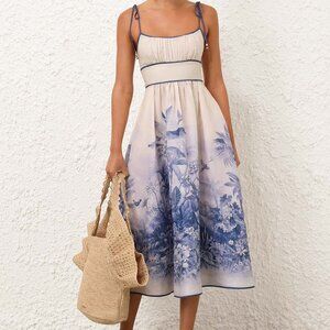 ZIMMERMAN Wylie Picnic Midi Dress